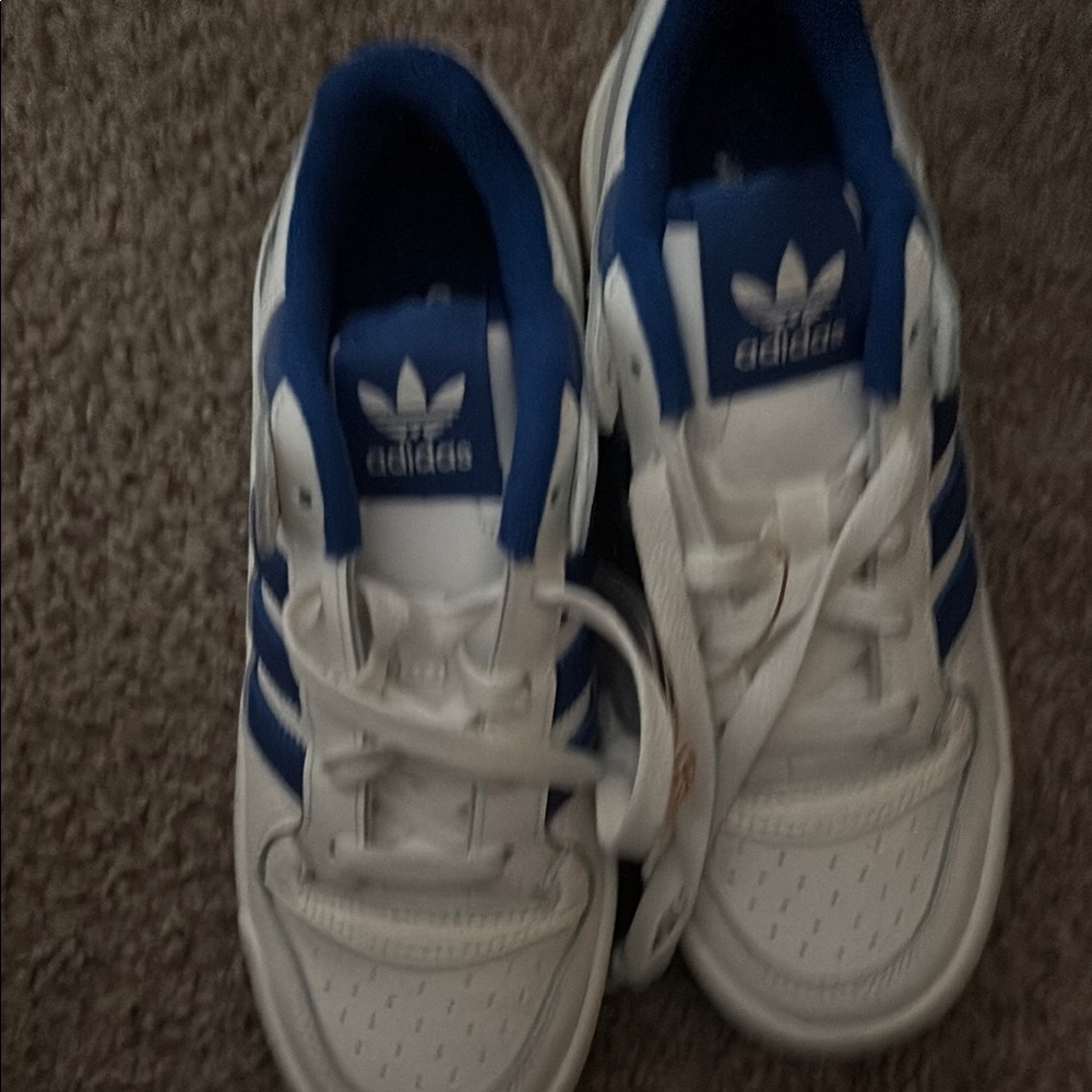 Adidas White and Blue Sneakers for Effortless Style